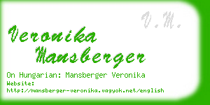 veronika mansberger business card